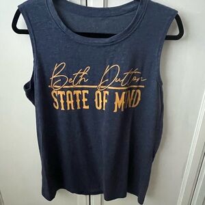 'State of Mind' Navy Graphic Muscle Tank